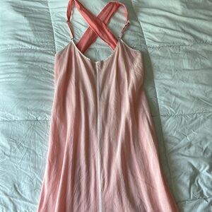 Eloise cross- cross strap, low back cotton slip dress